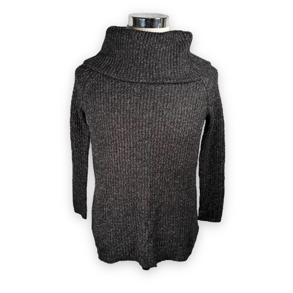 Denim & Supply Ralph Lauren Sweater Womens XS Gray Marled Cowl Turtleneck Chunky